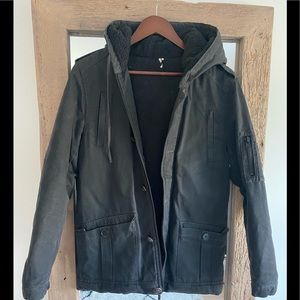 IRO Black Canvas, Cotton Parka. Size 1 (S)